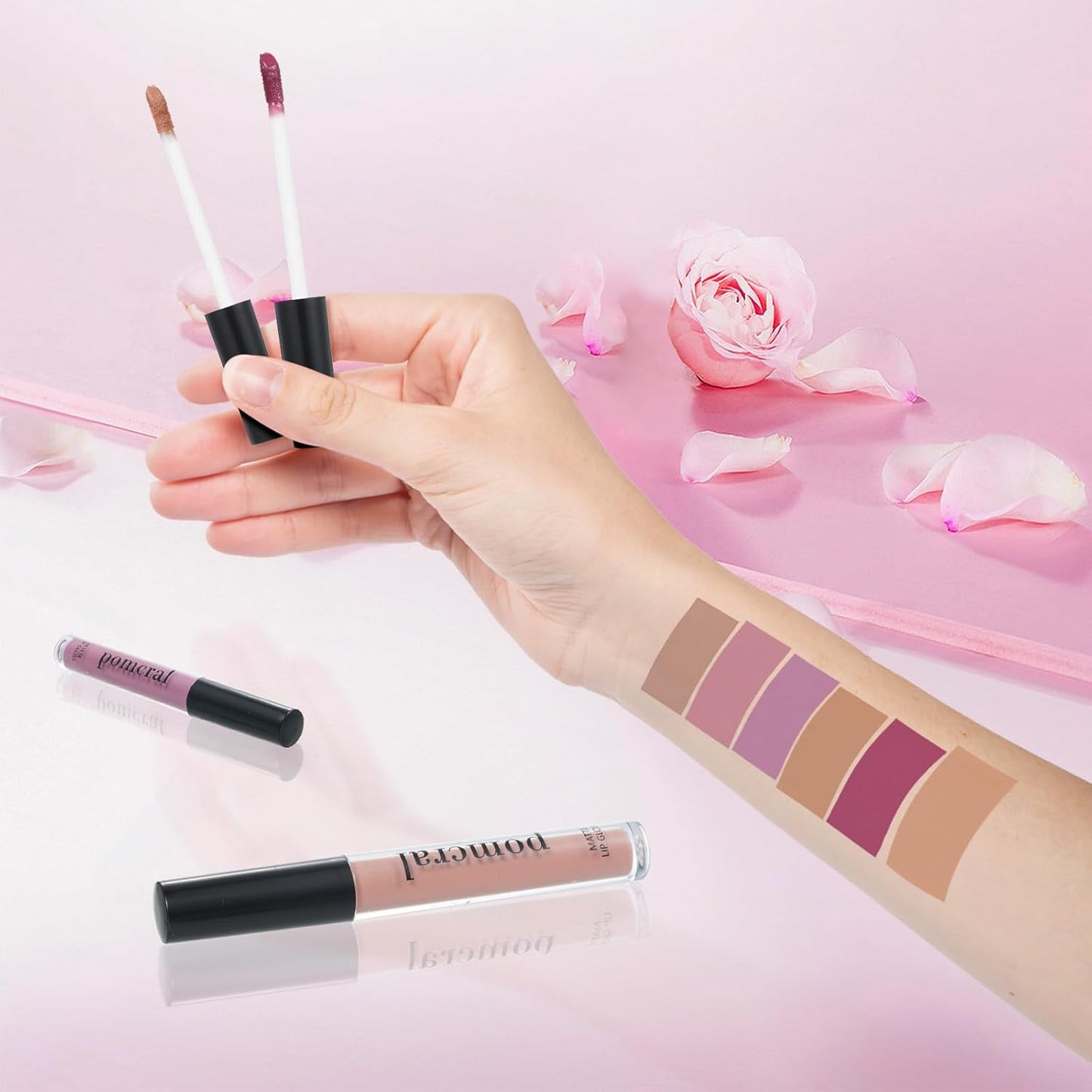 6 Color Matte Lip Gloss Sets Velvet Lip Glaze Moisturizing Waterproof Nude Lipgloss Tint Long Lasting Lipgloss Liquid Lipstick Kit
