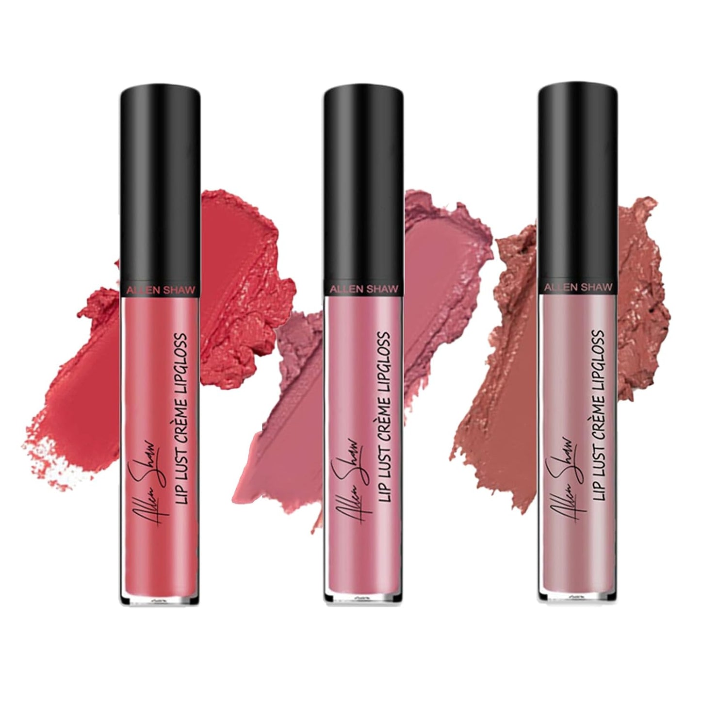 3Colors Cream Texture Lipstick, Long-Lasting Moisturizing Velvet Lipstick, Non-Stick Lip Gloss, Hydrating Lip Tint Natural Jelly Lipstick, Waterproof Non-Fading Liquid Lipstick for Women