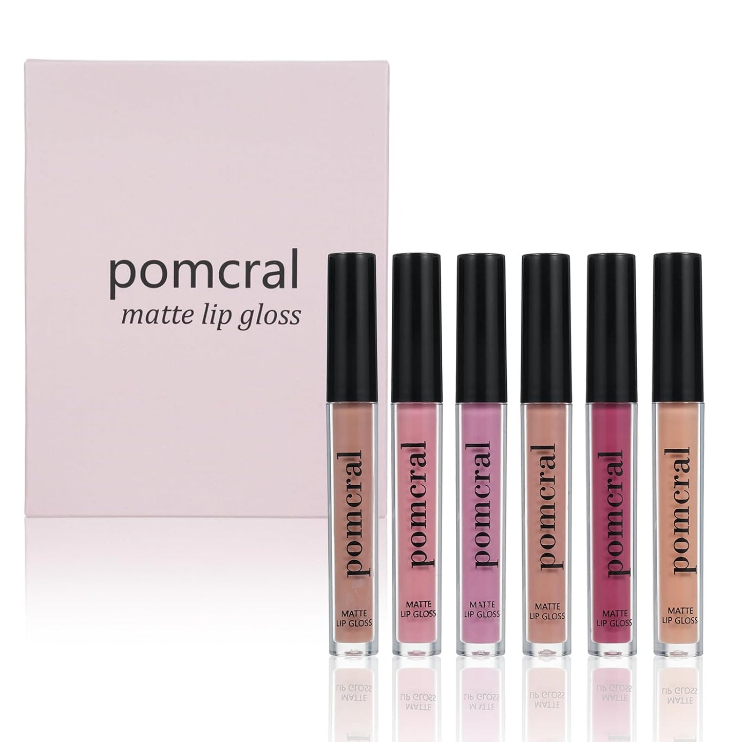 6 Color Matte Lip Gloss Sets Velvet Lip Glaze Moisturizing Waterproof Nude Lipgloss Tint Long Lasting Lipgloss Liquid Lipstick Kit
