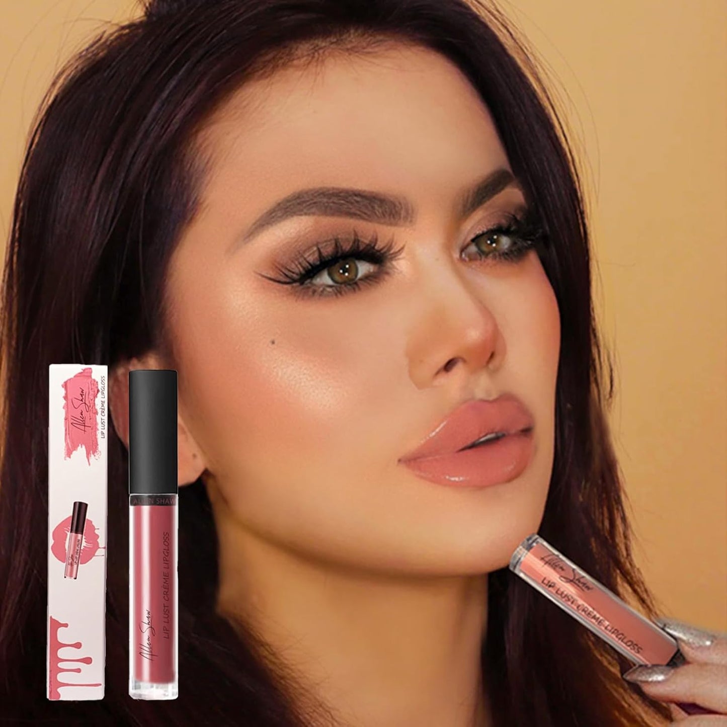 3Colors Cream Texture Lipstick, Long-Lasting Moisturizing Velvet Lipstick, Non-Stick Lip Gloss, Hydrating Lip Tint Natural Jelly Lipstick, Waterproof Non-Fading Liquid Lipstick for Women