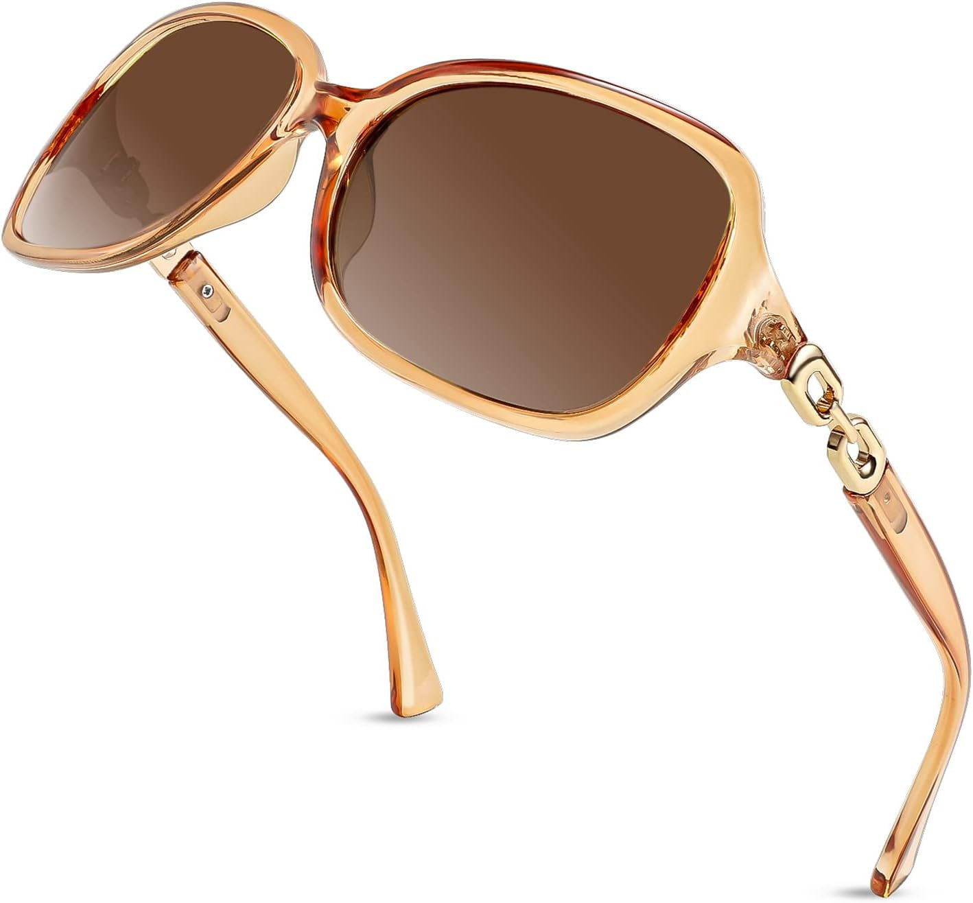 Vintage Square Polarized Sunglasses for Women UV400 Travel Driving Fashion Arcuate Sunglasses B2526