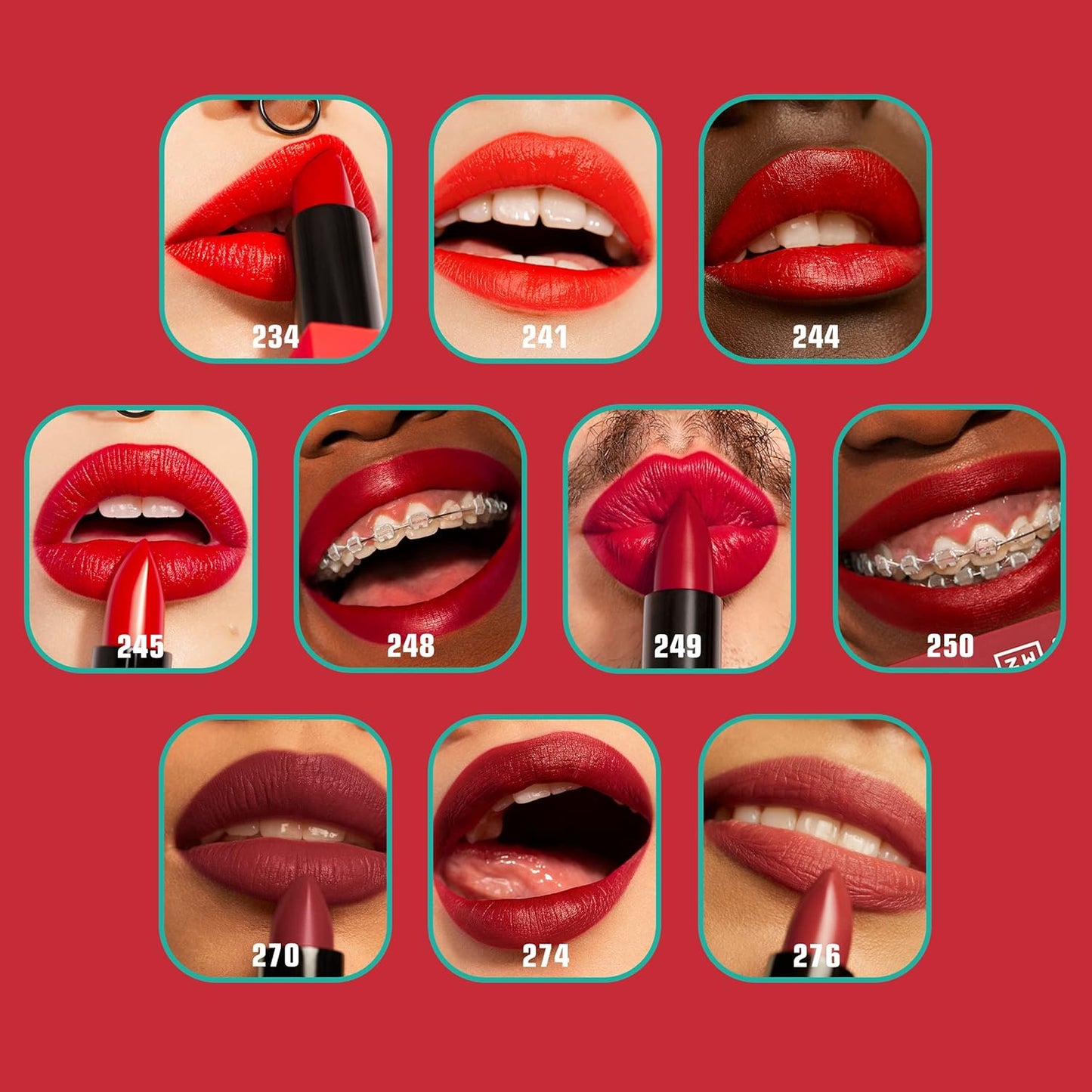 MAKEUP - Vegan & Cruelty Free - the Lipstick 270 - Dark Red - 5H Lasting - Highly Pigmented Matte - Vanilla Scented - Magnetic Cap