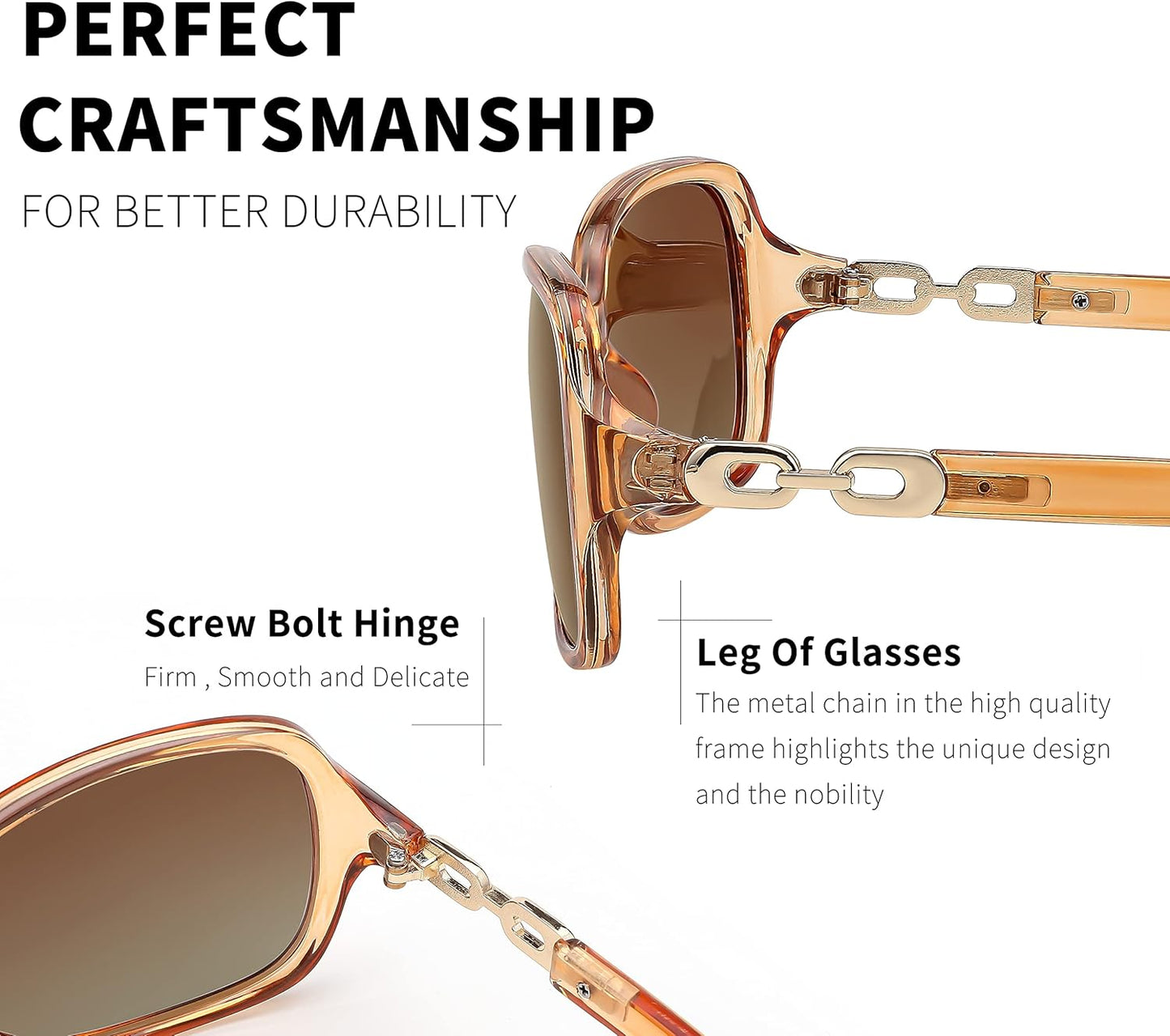 Vintage Square Polarized Sunglasses for Women UV400 Travel Driving Fashion Arcuate Sunglasses B2526