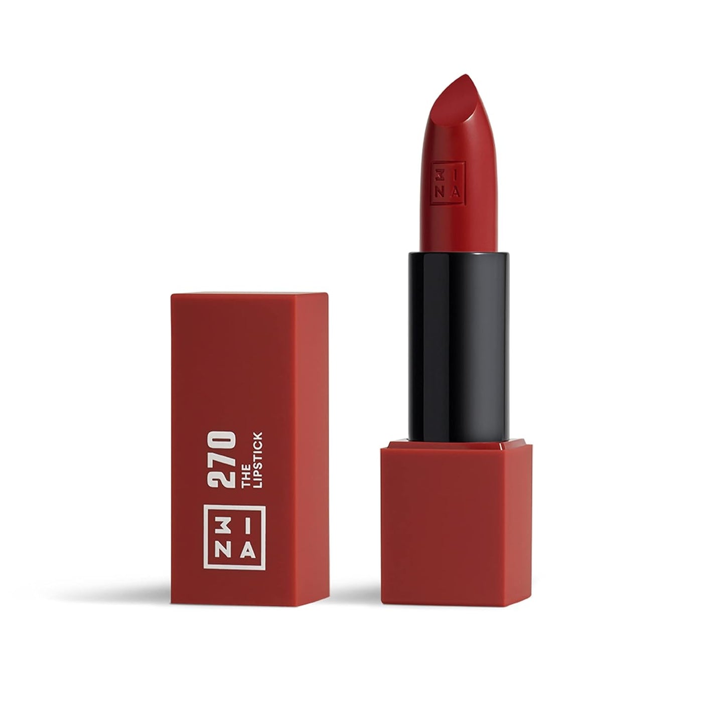 MAKEUP - Vegan & Cruelty Free - the Lipstick 270 - Dark Red - 5H Lasting - Highly Pigmented Matte - Vanilla Scented - Magnetic Cap