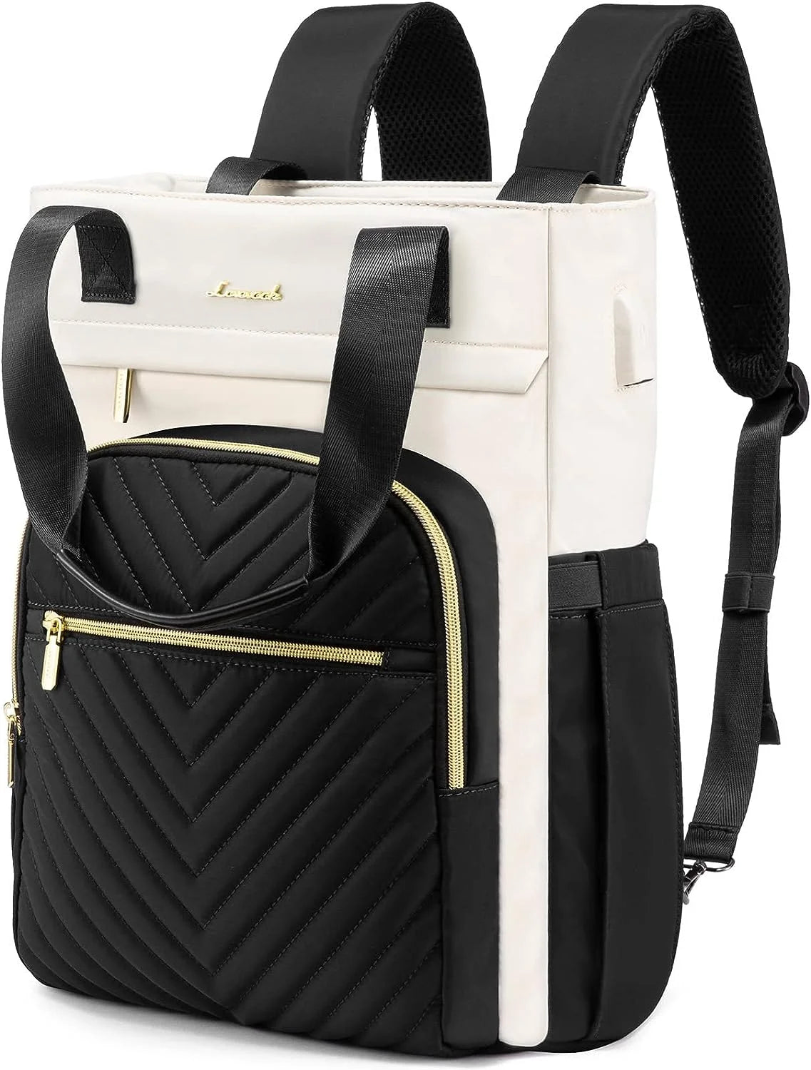 Laptop Backpack 15.6",3 in 1 Design Wide Top Open Women Backpack Purses,Women Teacher Nurse Work Business Tote Bag,College Travel Computer Bag with USB Port