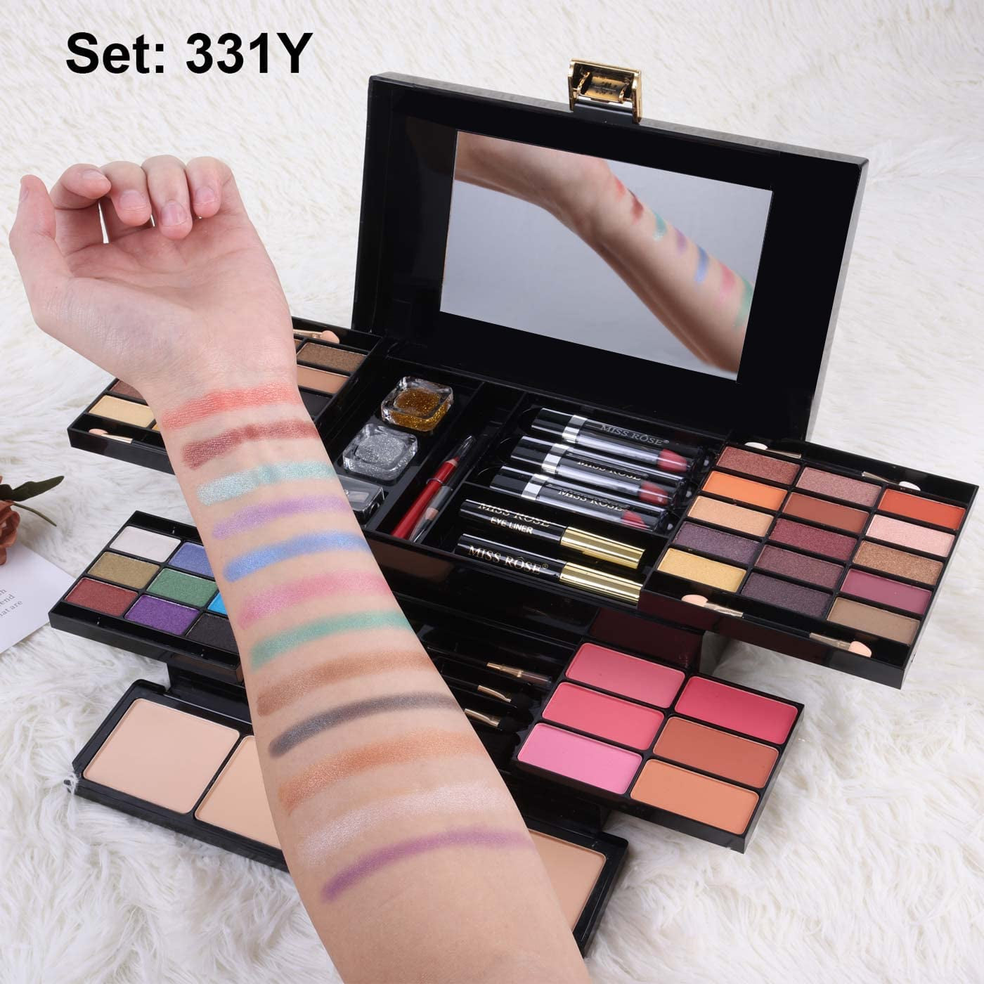58 Colors Professional Makeup Kit for Women, All in One Full Makeup Gift Set for Women Girls Beginner with Eye Shadow Blush, Lipstick, Compact Powder, Mascara, Eyeliner, Lip Liner, Eyebrow Pencil,