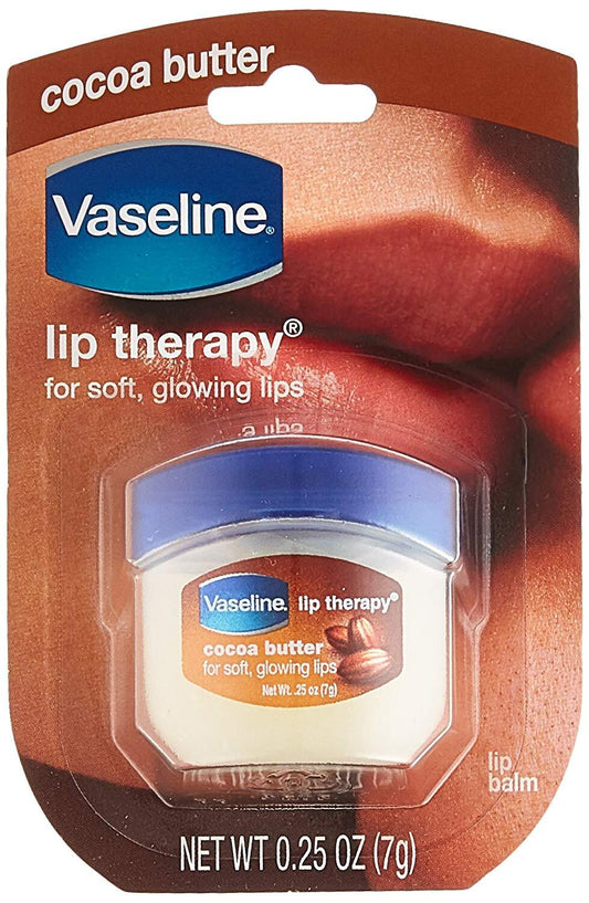 5 Pack Vaseline Cocoa Butter Lip Therapy for Soft Glowing Lips 0.25Oz Each