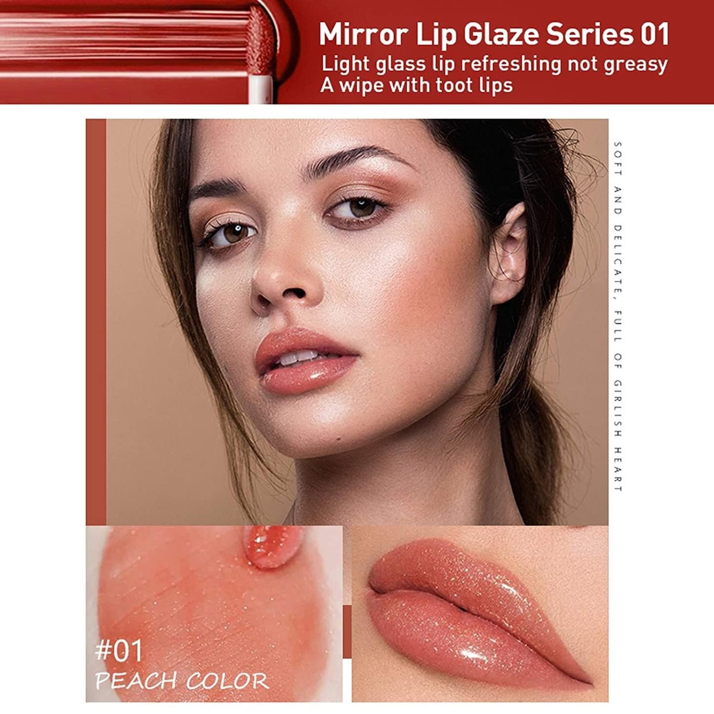 Shiny Glossy Lipgloss Set 8PCS Non-Sticky Moisturizing Lip Gloss Long-Lasting High Shine & Shimmer Liquid Lipstick for Girls and Women (Shiny Glossy, Set 01)