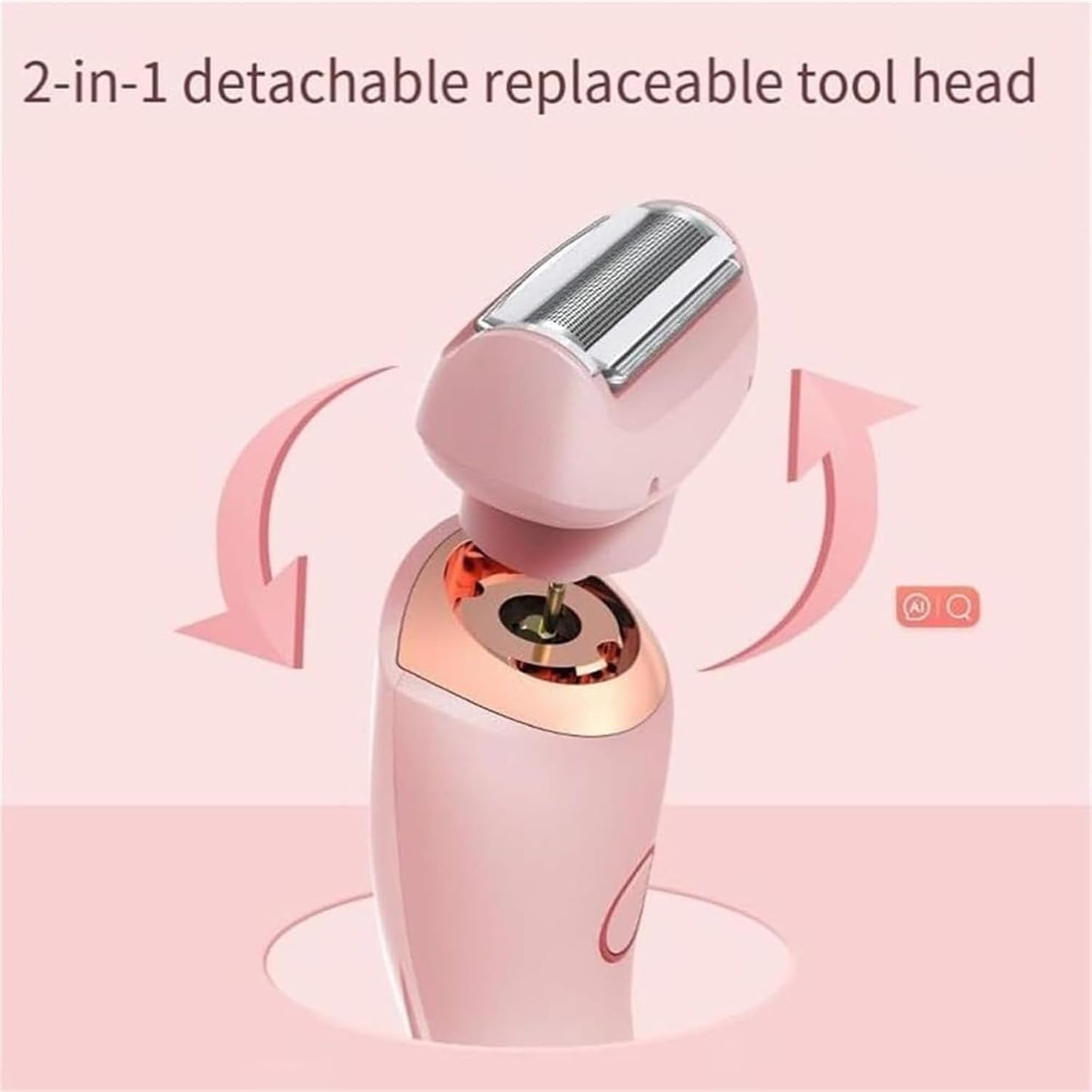 2 in 1 Hair Removal Epilator USB Rechargeable Trimmer Women Body Razor Face Leg Armpit Bikini Hand Pubic Shaver Hair Remover