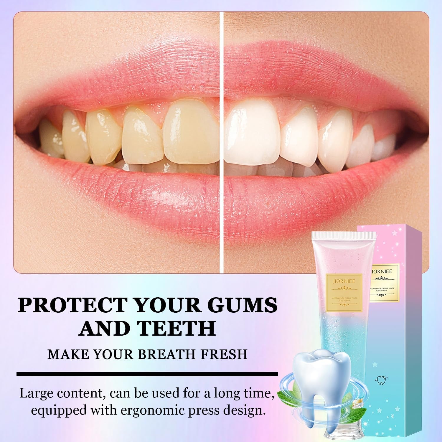 2 PCS Niacinamide Toothpaste, Niacinamide Whitening Toothpaste, Niacinamides Intensive Whitening Toothpastes, Fresh Breath, Remove Tooth Stains