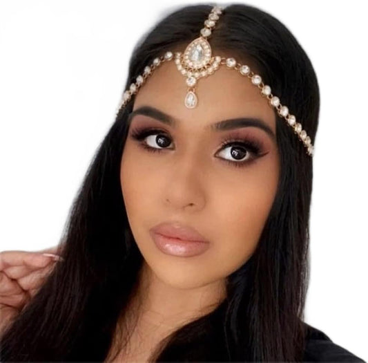 Head Chain Jewelry Crystal Boho Gold Headpiece 1920 Wedding Hair Accessories for Women