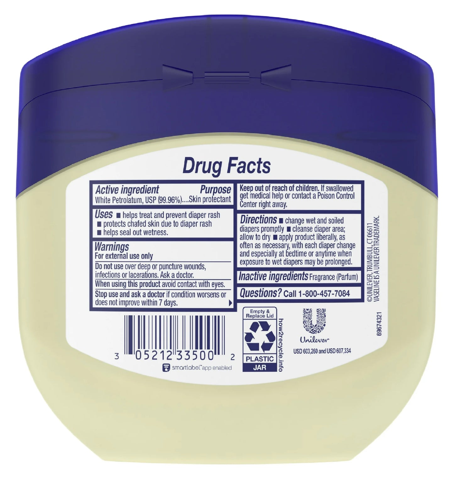 Vaseline Petroleum Jelly Baby Skincare Protective & Pure, 13 Oz