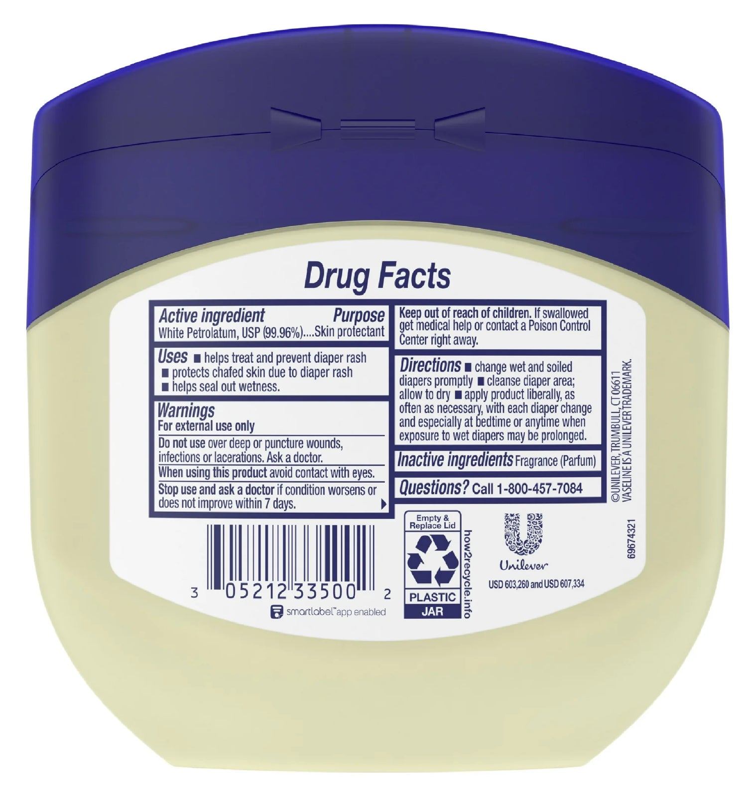 Vaseline Petroleum Jelly Baby Skincare Protective & Pure, 13 Oz